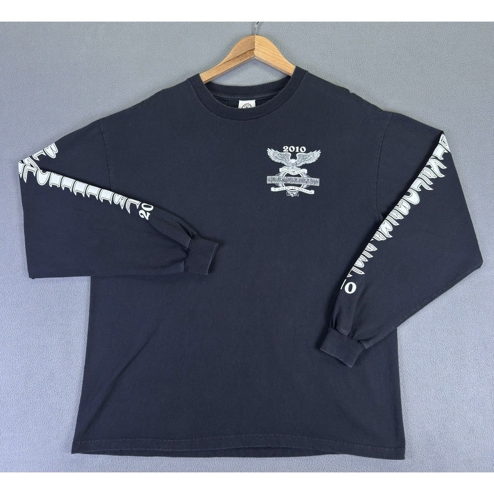 Biketoberfest Shirt‎ XL Black 2010 Daytona Beach Faded Sleeve Logo ProWeight - Picture 2 of 7